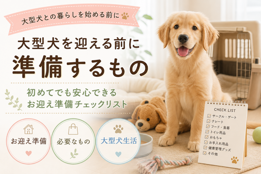 大型犬を迎える前に準備するもの